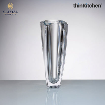 Crystal Bohemia AREZZO Premium International Glass Vase, 33 cm | Luxury Czech Crystalware | Elegant Home Décor Accent | Made in Czech Republic