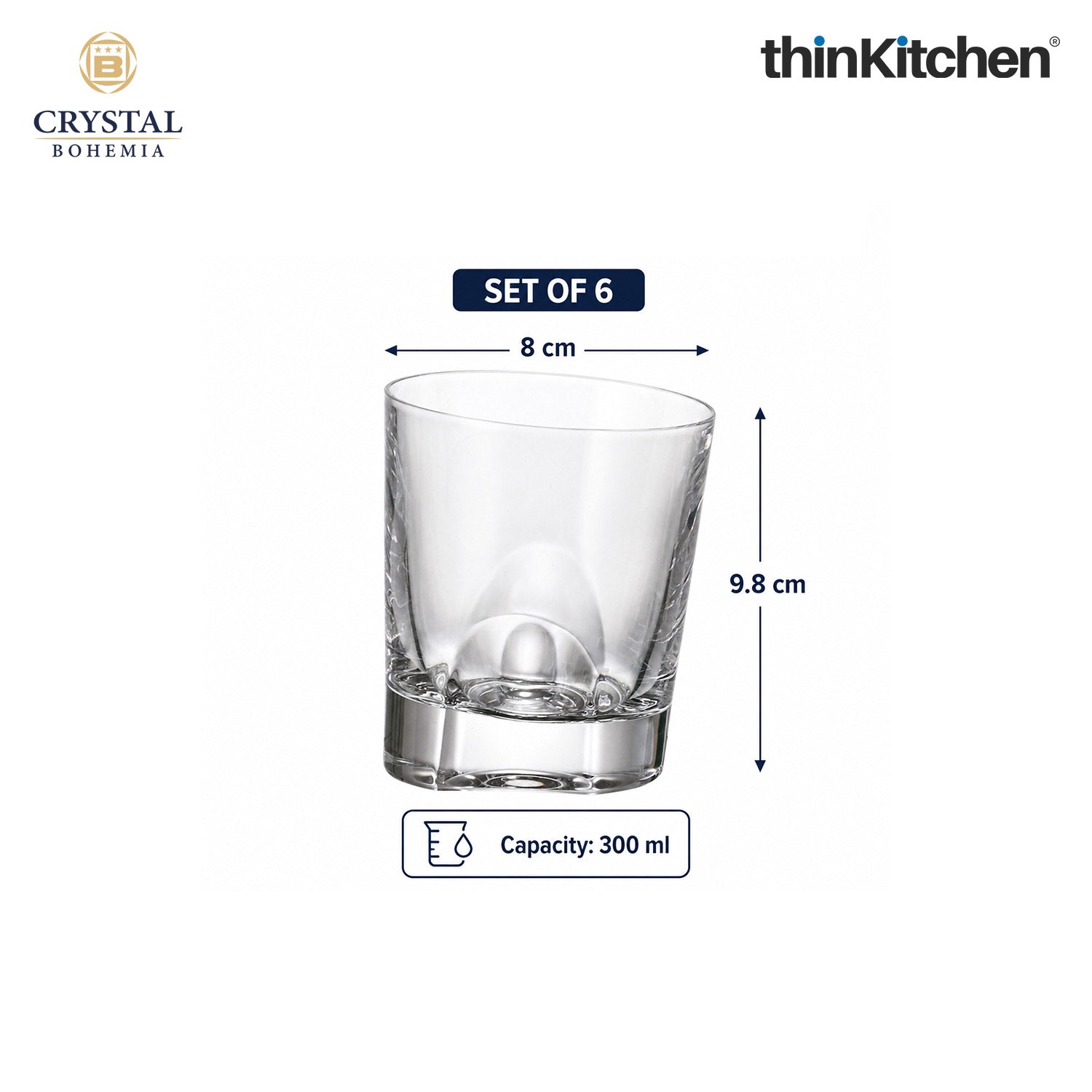 Premium 300ml  Torneo Whisky Glass Set of 6 – Double Old Fashioned (DOF), Luxury  Diamond-Cut Whisky, Scotch & Bourbon Crystalware - 4