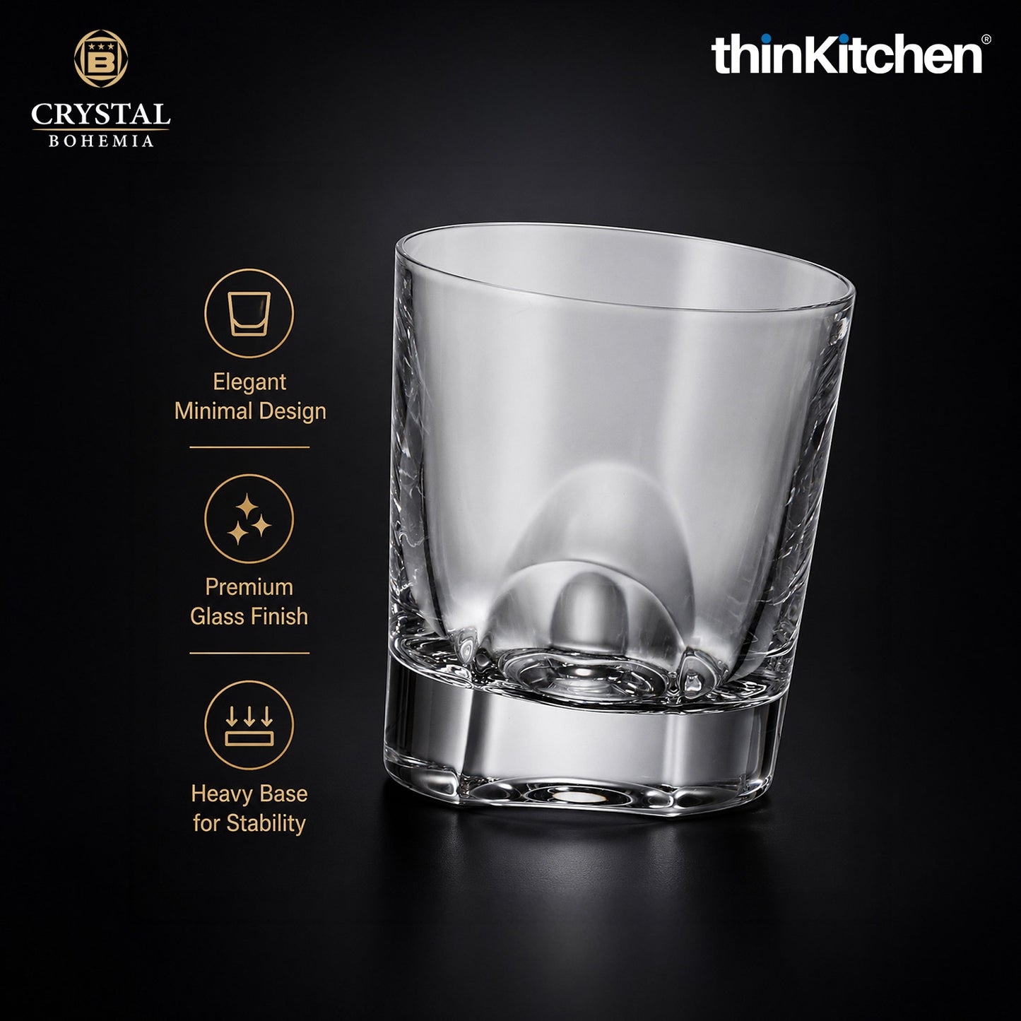 Premium 300ml  Torneo Whisky Glass Set of 6 – Double Old Fashioned (DOF), Luxury  Diamond-Cut Whisky, Scotch & Bourbon Crystalware