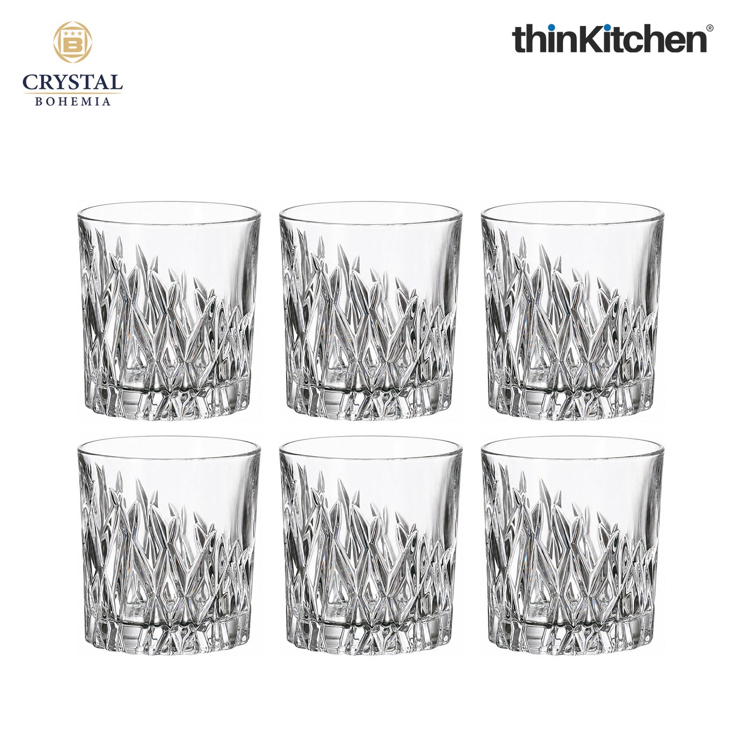 Premium 340ml  Wicker Whisky Glass Set of 6 – Double Old Fashioned (DOF), Luxury  Whisky, Scotch & Bourbon Crystalware Glasses