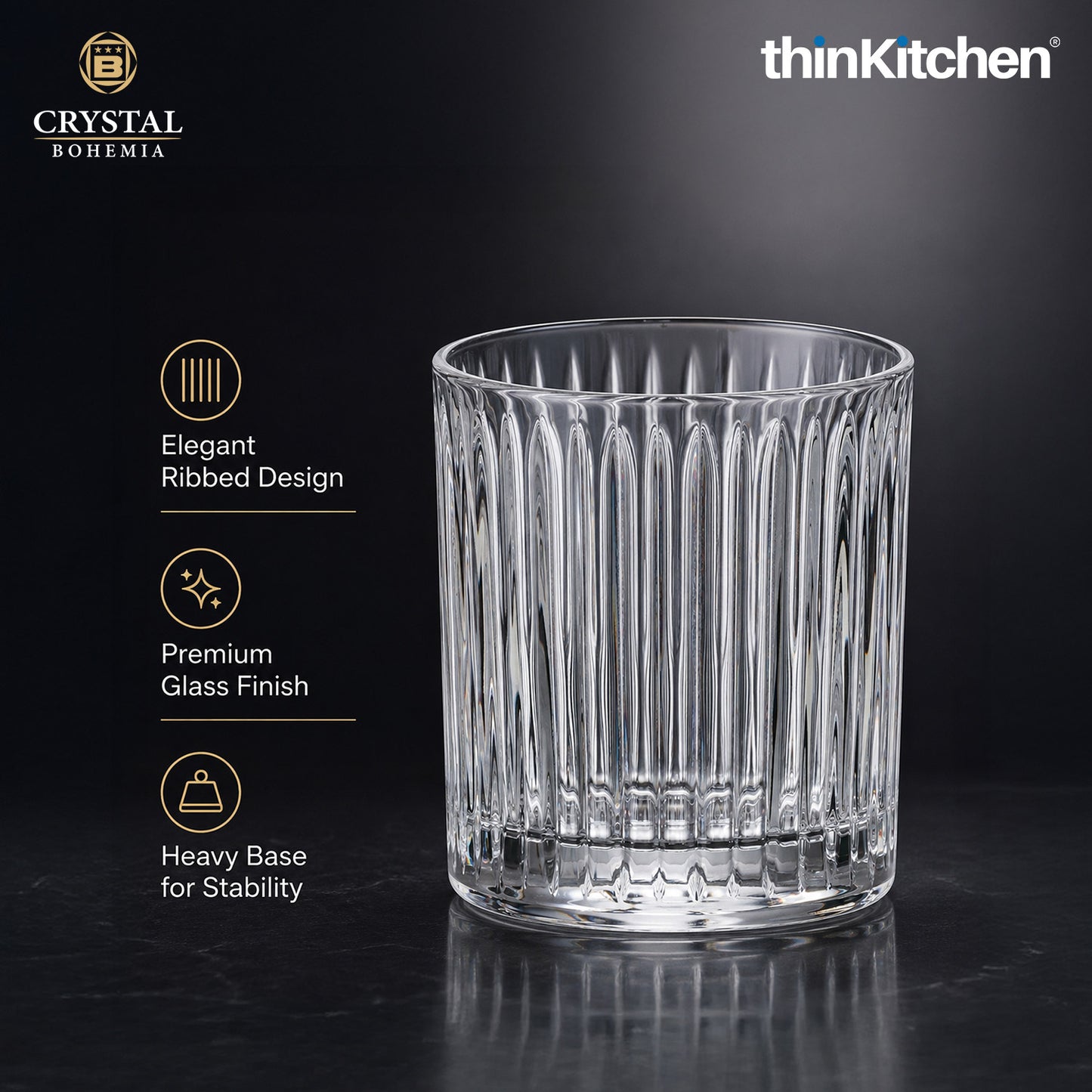 Premium 320ml  Skyline Whisky Glass Set of 6 – Double Old Fashioned (DOF), Luxury  Whisky, Scotch & Bourbon Crystalware Glasses