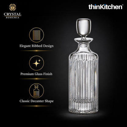 Premium Skyline Premium 750ml Whisky Decanterwith Airtight Stopper for Scotch Bourbon Whiskey