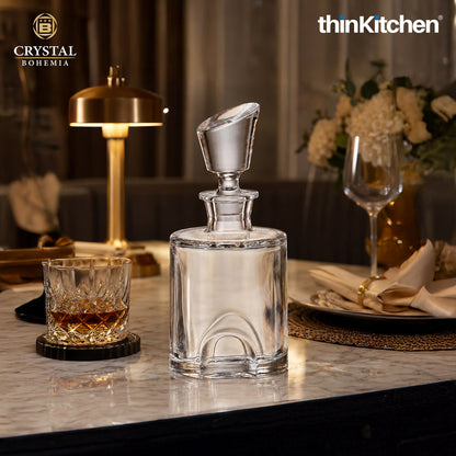 Premium Torneo Premium Whisky Decanter – 550 ml – Diamond‑Cut Czech Crystal Decanter with Stopper