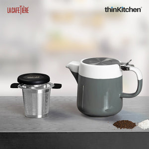 La Cafetiere Modern Tea Gift Set - Ceramic Teapot and Tea infuser