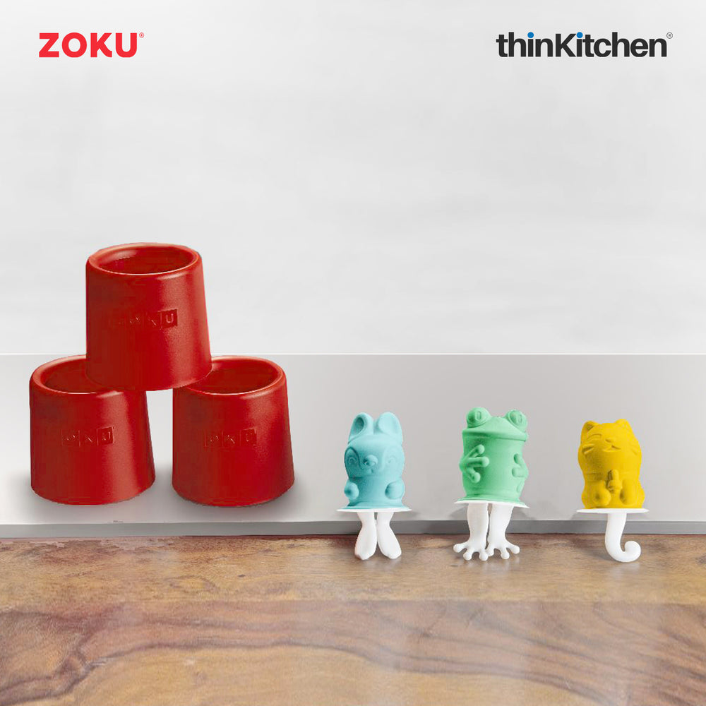 Zoku Premium 3 x 45ml Silicone Frozen Fantasy Popsicle Molds