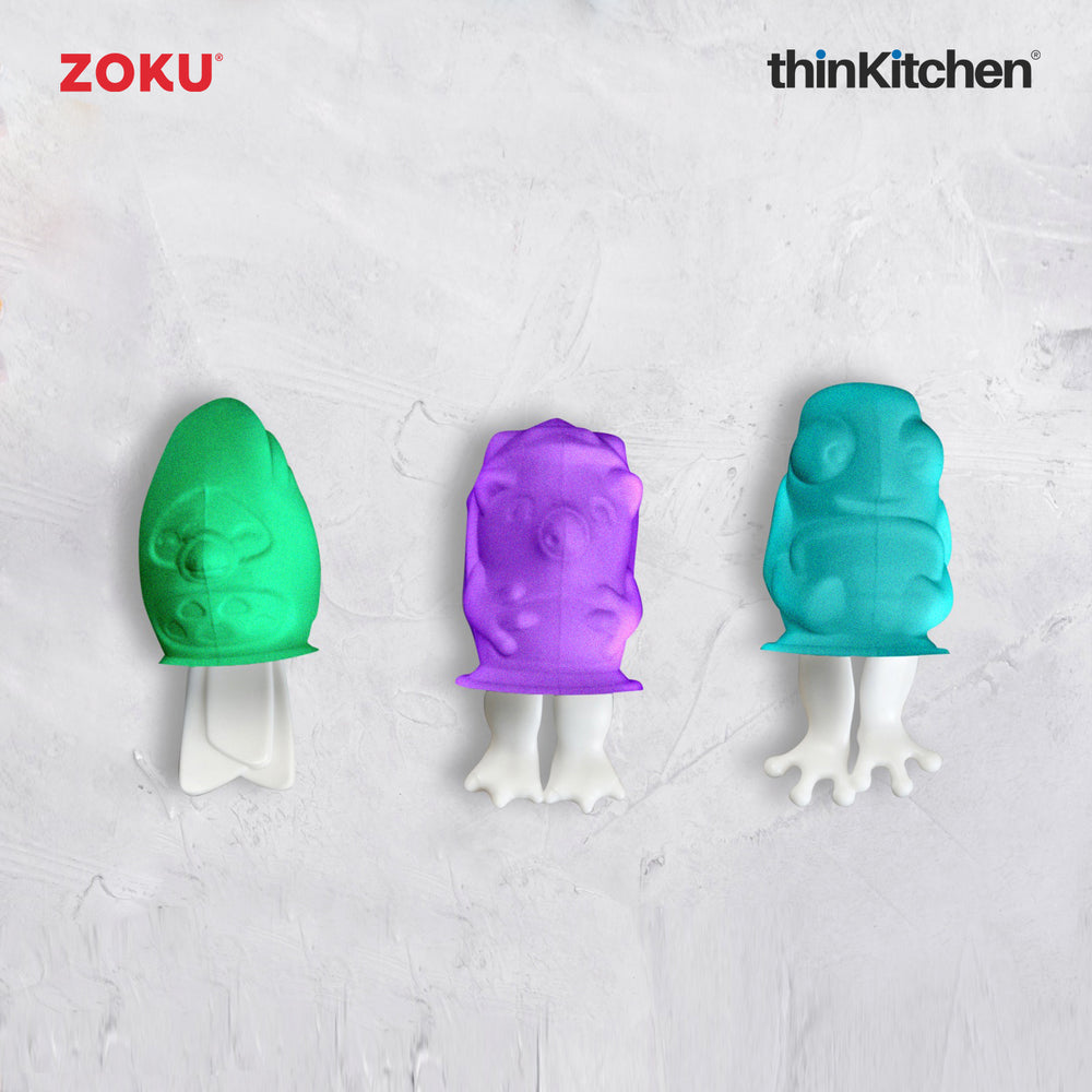 Zoku Premium 3 x 45ml Silicone Animal Shape Popsicle Molds