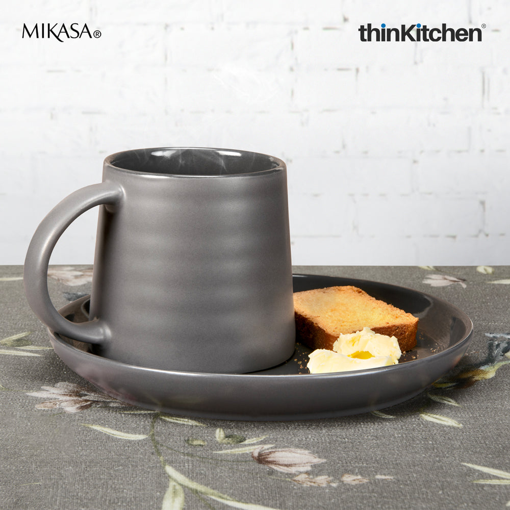 Mikasa Premium Ceramic Side Plate and Serenity Coffee Mug Set of 2 Pcs