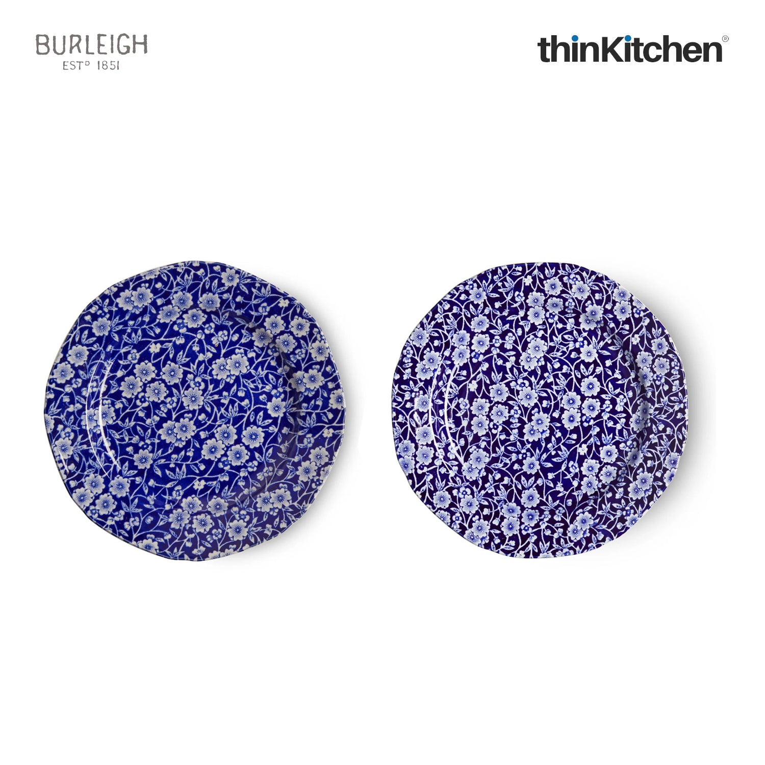 Blue Calico Plate Duo - 2