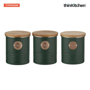 Typhoon Classic Beverage Essential Trio (Living Green) -Tea Sugar Coffee Container Set