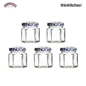 Kilner Mini Hexagonal Twist Jars - Set of 5 (48ml)