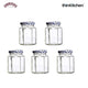 Kilner Hexagonal Twist Top Glass Jars - Set of 5 (280 ml)