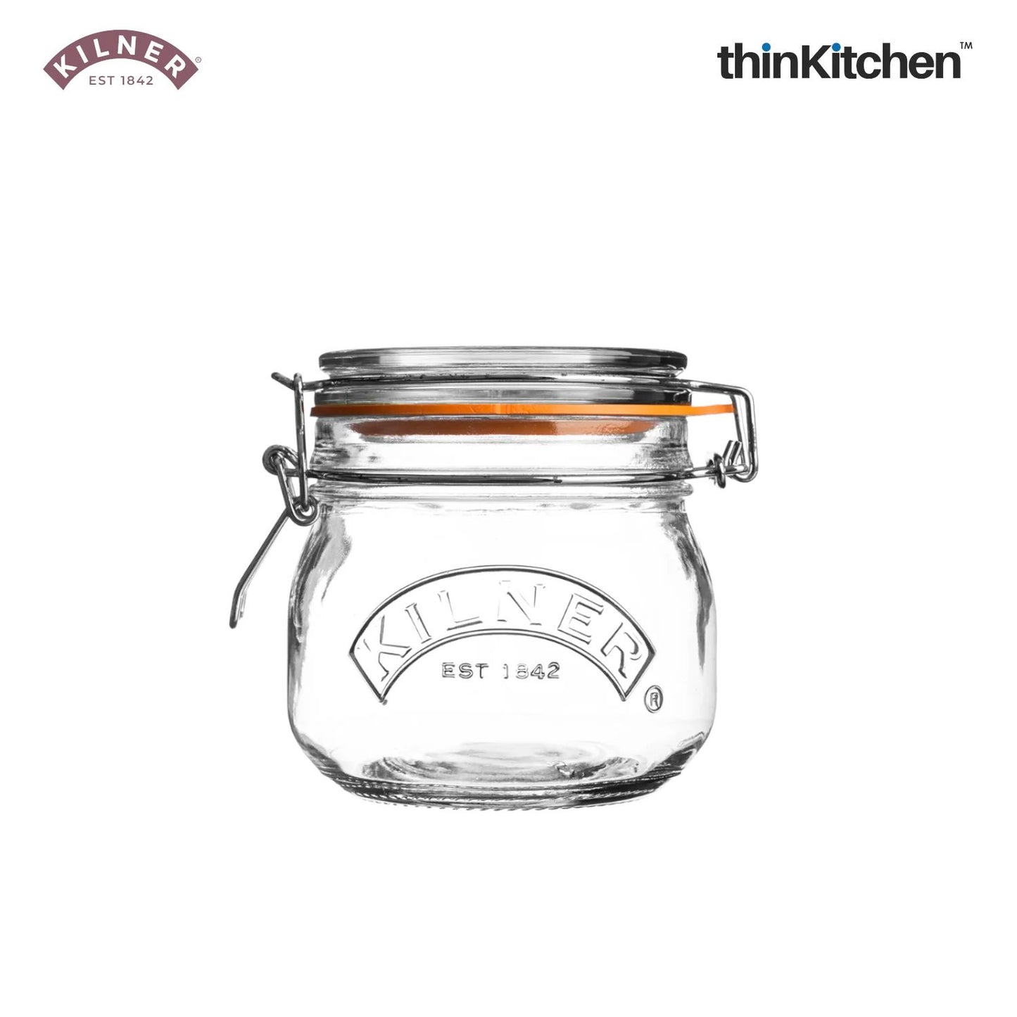 The Classic Clip Top Round Jars Set Of 5 0 5 Litre