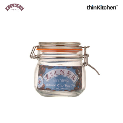 The Classic Clip Top Round Jars Set Of 5 0 5 Litre