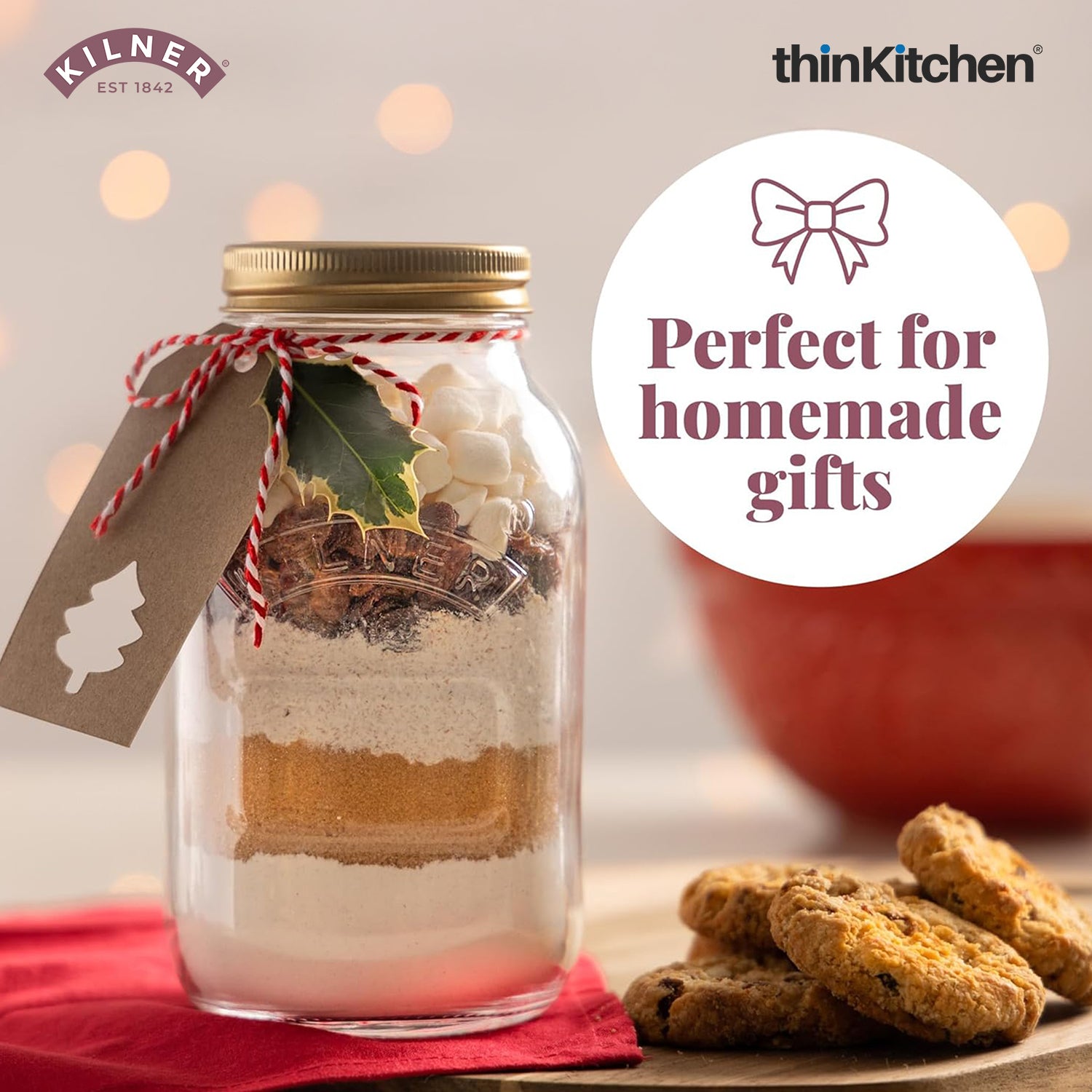 Kilner Premium 1 Litre Leakproof Preserve Glass Jar Set of 4 with Screw Lid, Ideal for Storing and Preserving | Dishwasher Safe Reusable Kitchen Storage Container - 6