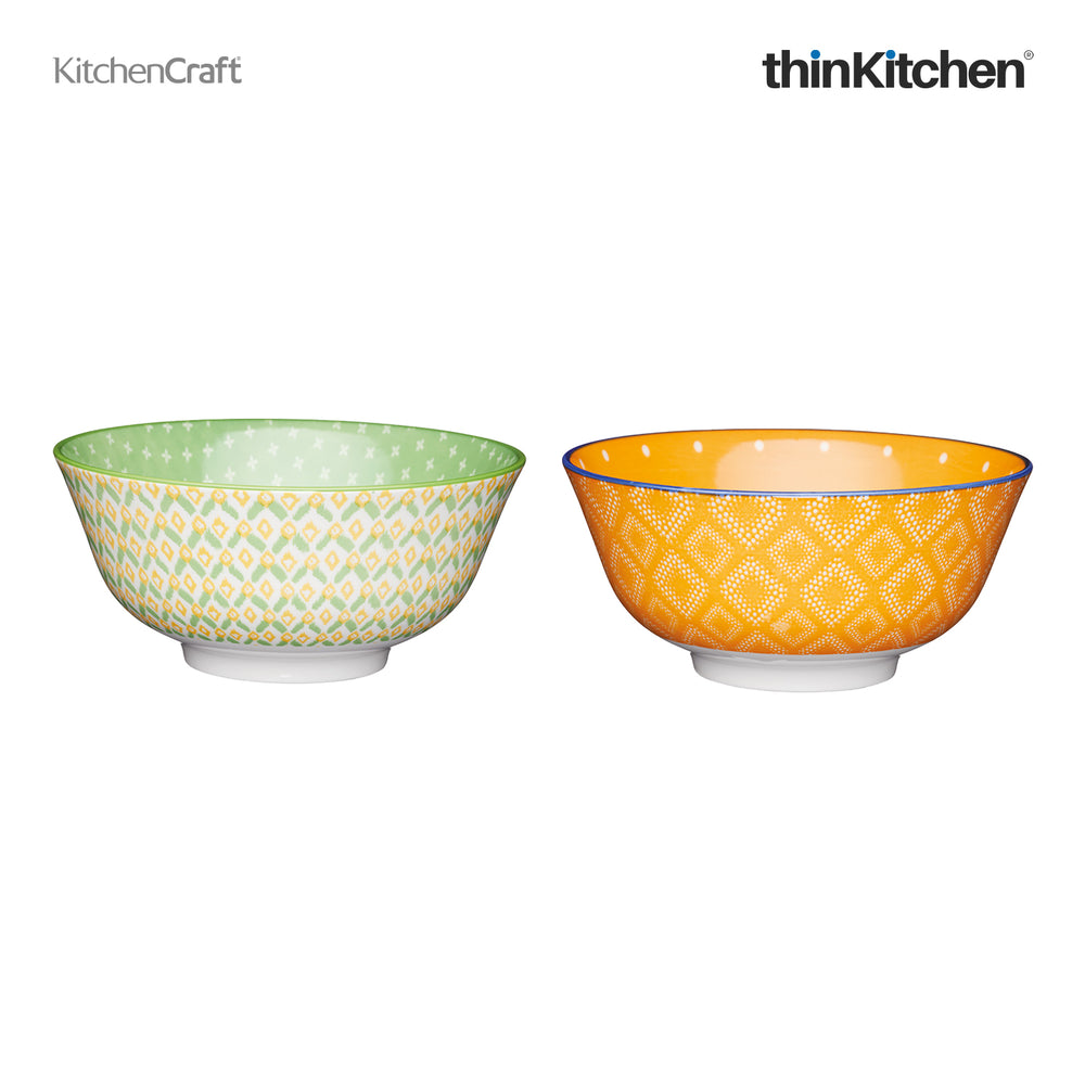 KitchenCraft Dynamic Premium Stoneware Serving Bowls, Set of 2