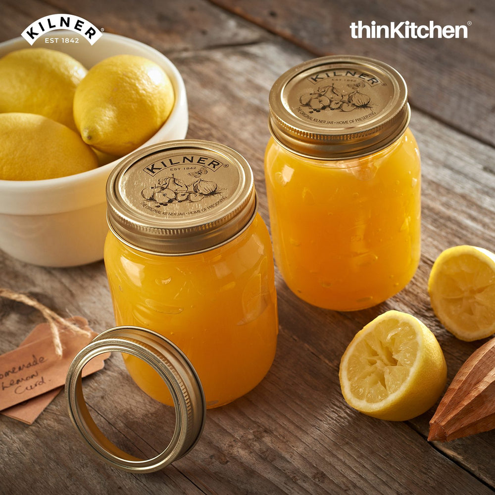 Kilner Premium 3 x 500ml Airtight Premium Leakproof Glass Preserve Jar Set for Pickles, Sauces