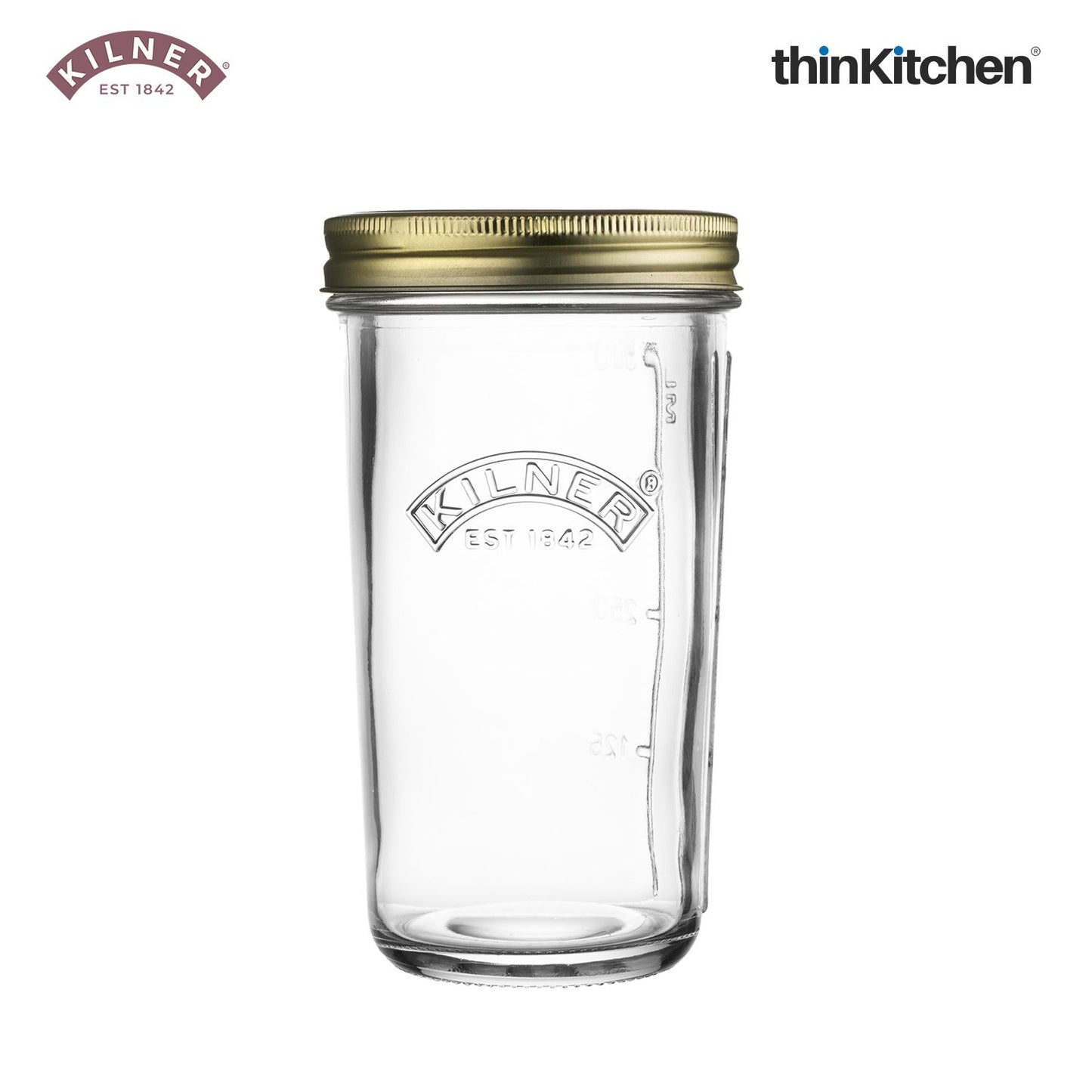 Kilner Set of 3 - 500ml Wide Mouth Screw Top Preservation Jars + Set of 3 Clear Square Glass Clip Top Jars, 500ml
