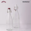 Kilner  6 x 250ml Clip Top Square Premium Glass Bottle Set of 6  for Storage for Dressings, Oil, Vinegar