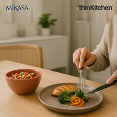 Serenity Dining Set: Ceramic 24.5cm Dinner Plate x 15cm Ceramic Bowl, Pink