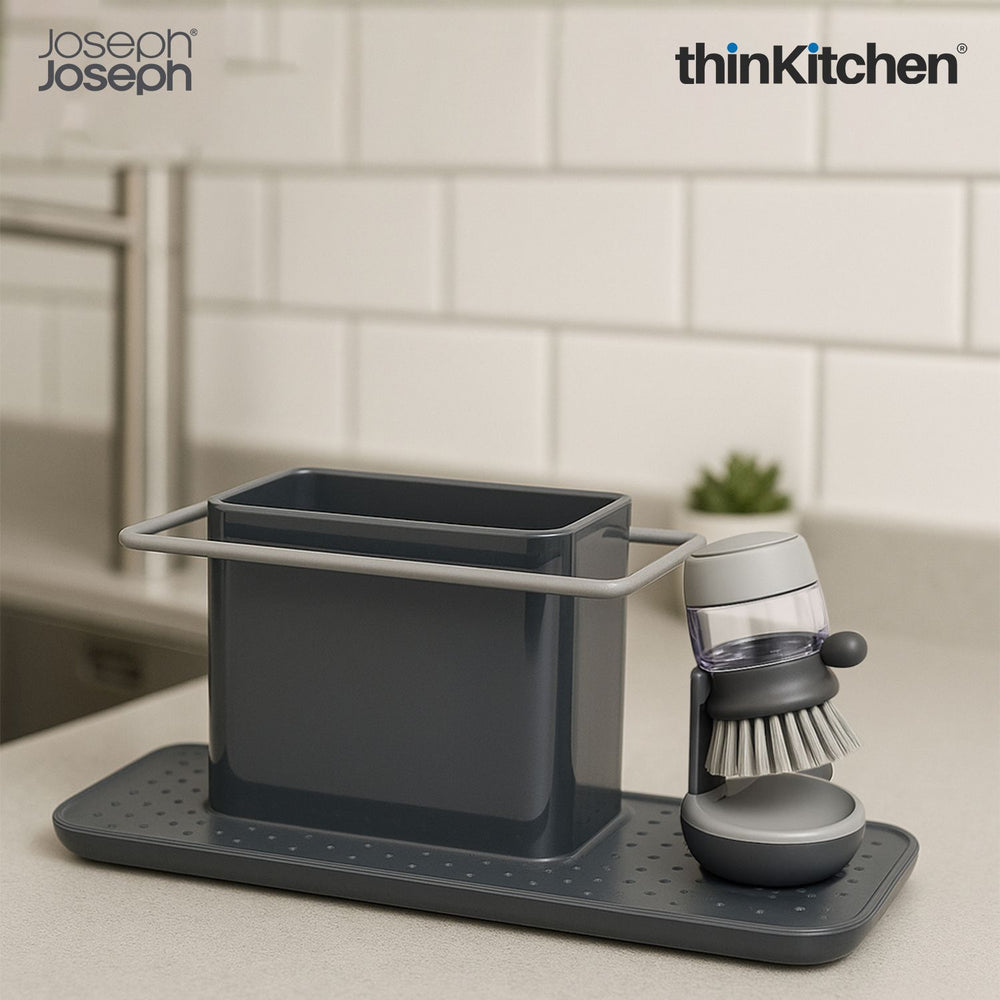 Palm Scrub Brush x Caddy Large Sink Tidier combo set