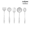 Culinex 18/8 Stainless Steel Premium Cooking Kitchen Tool set of 5, Harmony Series | Silver Rustproof Food Grade Tools By thinKitchen