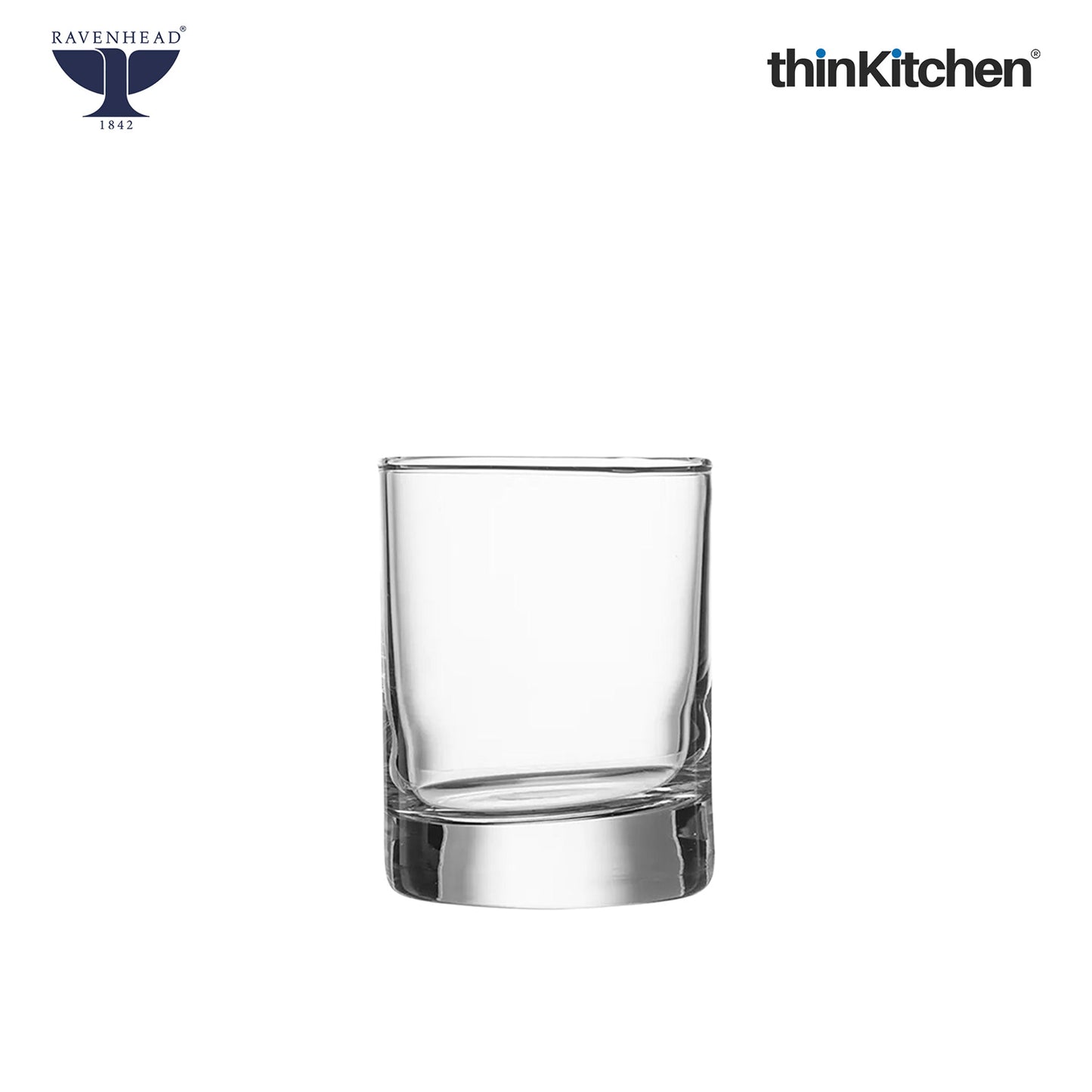 Ravenhead Premium 4 x 65ml Each Shot Glass for Vodka, Tequila & Liquor | Classic Transparent Small Peg Glass for Bar, Home & Party Drinks | Crafted in UK