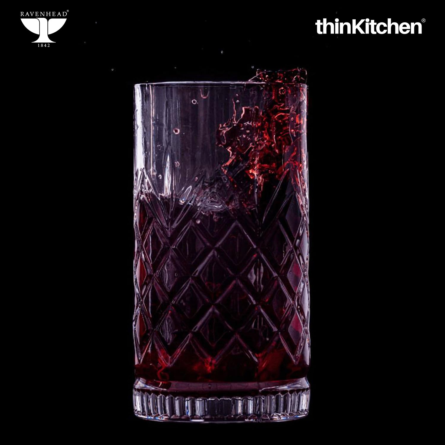 Ravenhead Premium International Eton Hiball Glasses, Set of 4, 450ML | Tall Highball Cocktail & Juice Glasses, 450ml | Elegant Glassware for Juice, Cocktails & Refreshing Drinks | Crafted in UK - 2