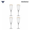 Ravenhead International Premium Roma Flute Glasses Set of 4, 330ml | Tall Tulip-Shaped Champagne Flutes for Cocktails, Mocktails, Juice & Wine | Fluted Glassware for Home Bar & Gifting,Crafted in UK
