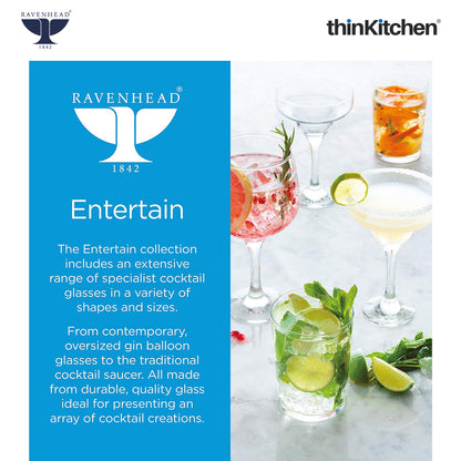 Ravenhead Premium International Set of 4 Gin Balloon Glasses - 650ml | Elegant Transparent Glasses for Wine, Red Wine, Water or Cocktails | Wine Glass Set Ideal for Gifting & Home Bars Crafted in UK
