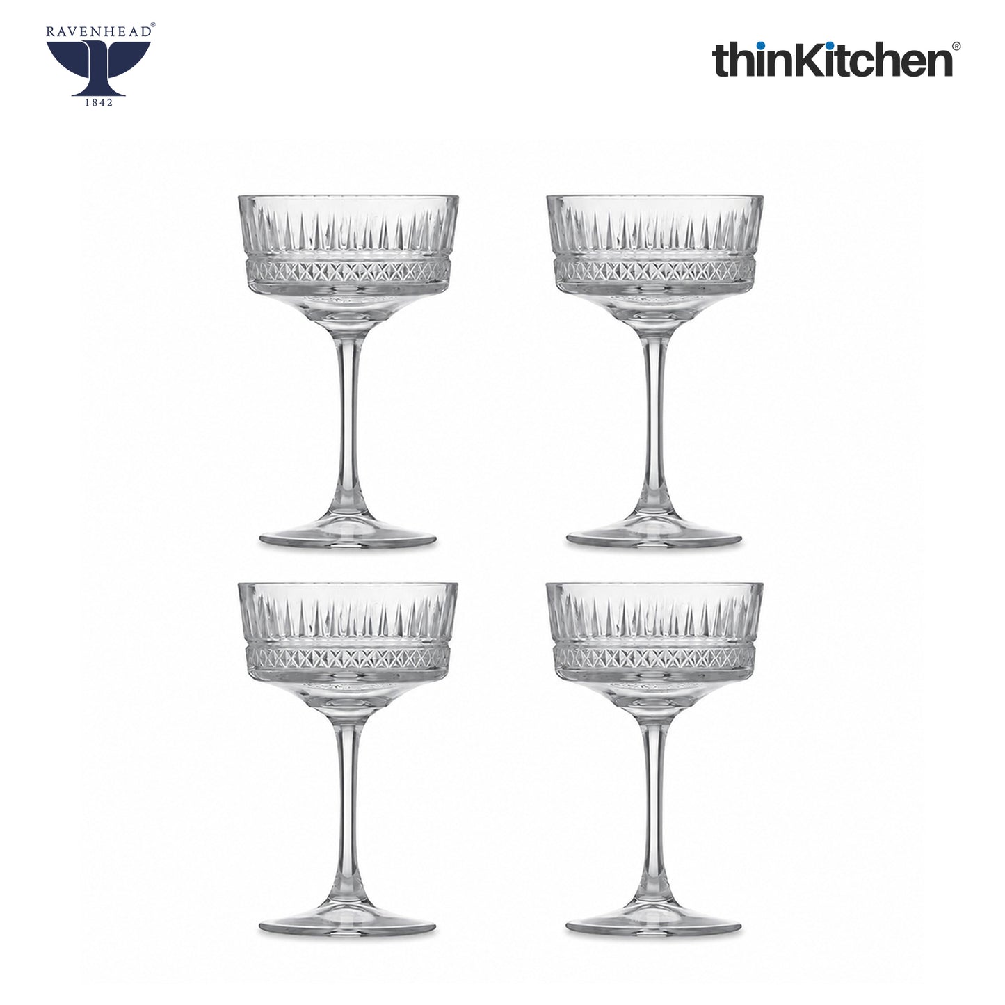 Ravenhead Winchester Set of 4 Cocktail Saucers 26Cl