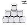 Culinex Premium Stainless Steel Reusable Chilling Ice Cube Stones Set of 8 for Drinks, Cocktails, Mocktails, Whisky, Juices | By thinKitchen