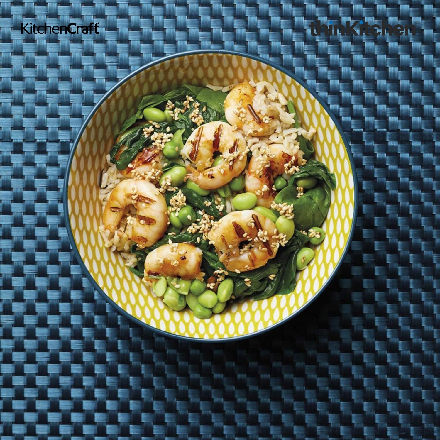 KitchenCraft Premium Stoneware 16 cm Serving Bowl Set of 2 for Soups, Cereal, Noodles, Snacks - Leafy Green Print | Wide Rim, Microwave & Dishwasher Safe | Designed in UK - 2