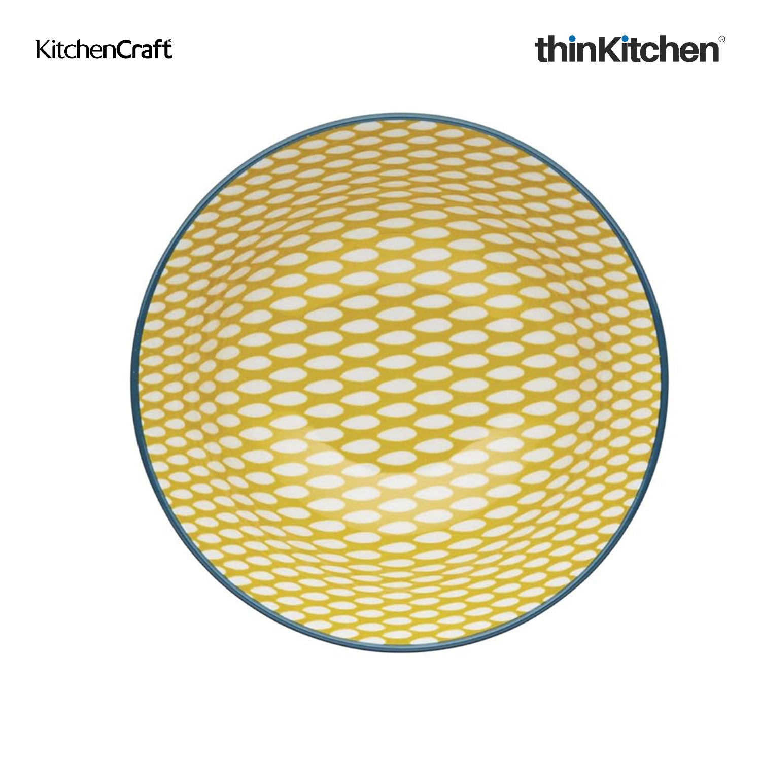 KitchenCraft Premium Stoneware 16 cm Serving Bowl Set of 2 for Soups, Cereal, Noodles, Snacks - Leafy Green Print | Wide Rim, Microwave & Dishwasher Safe | Designed in UK - 4