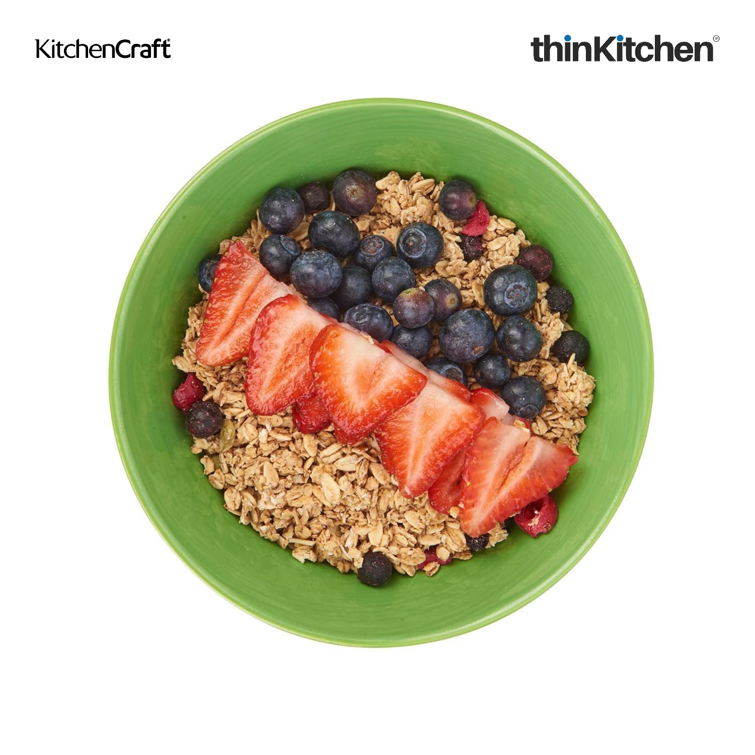 KitchenCraft Premium Stoneware 16 cm Serving Bowl Set of 2 for Soups, Cereal, Noodles, Snacks - Moroccan Lime | Wide Rim, Microwave & Dishwasher Safe | Designed in UK - 5