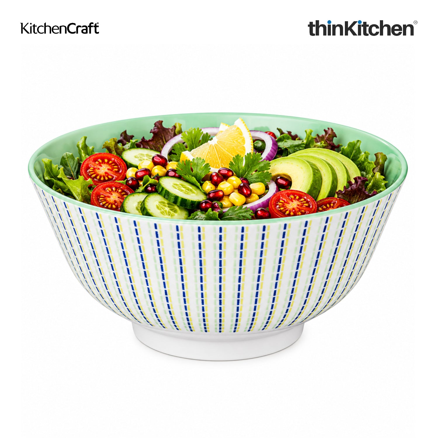 KitchenCraft Premium Stoneware 16 cm Serving Bowl Set of 4 for Soups, Cereal, Noodles, Snacks - Moroccan Lime | Wide Rim, Microwave & Dishwasher Safe | Designed in UK - 3