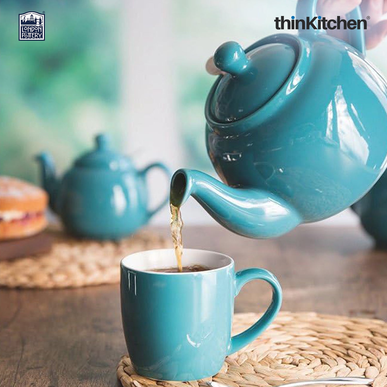 London Pottery Farmhouse Mug, Cobalt Blue, 250ml (Aqua) Set of 2 - 2
