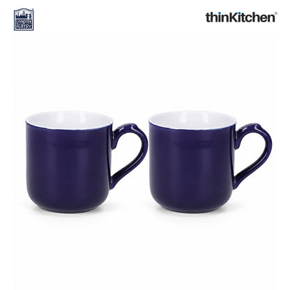 London Pottery Farmhouse Mug, Cobalt Blue, 250ml (Blue), Set of 2