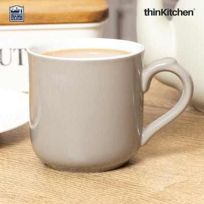 London Pottery Farmhouse Mug, Cobalt Blue, 250ml (Grey), Set of 2