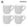 London Pottery Farmhouse Mug, Cobalt Blue, 250ml (Grey), Set of 4