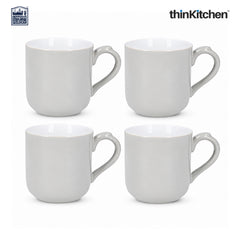 London Pottery Farmhouse Mug, Cobalt Blue, 250ml (Grey), Set of 4