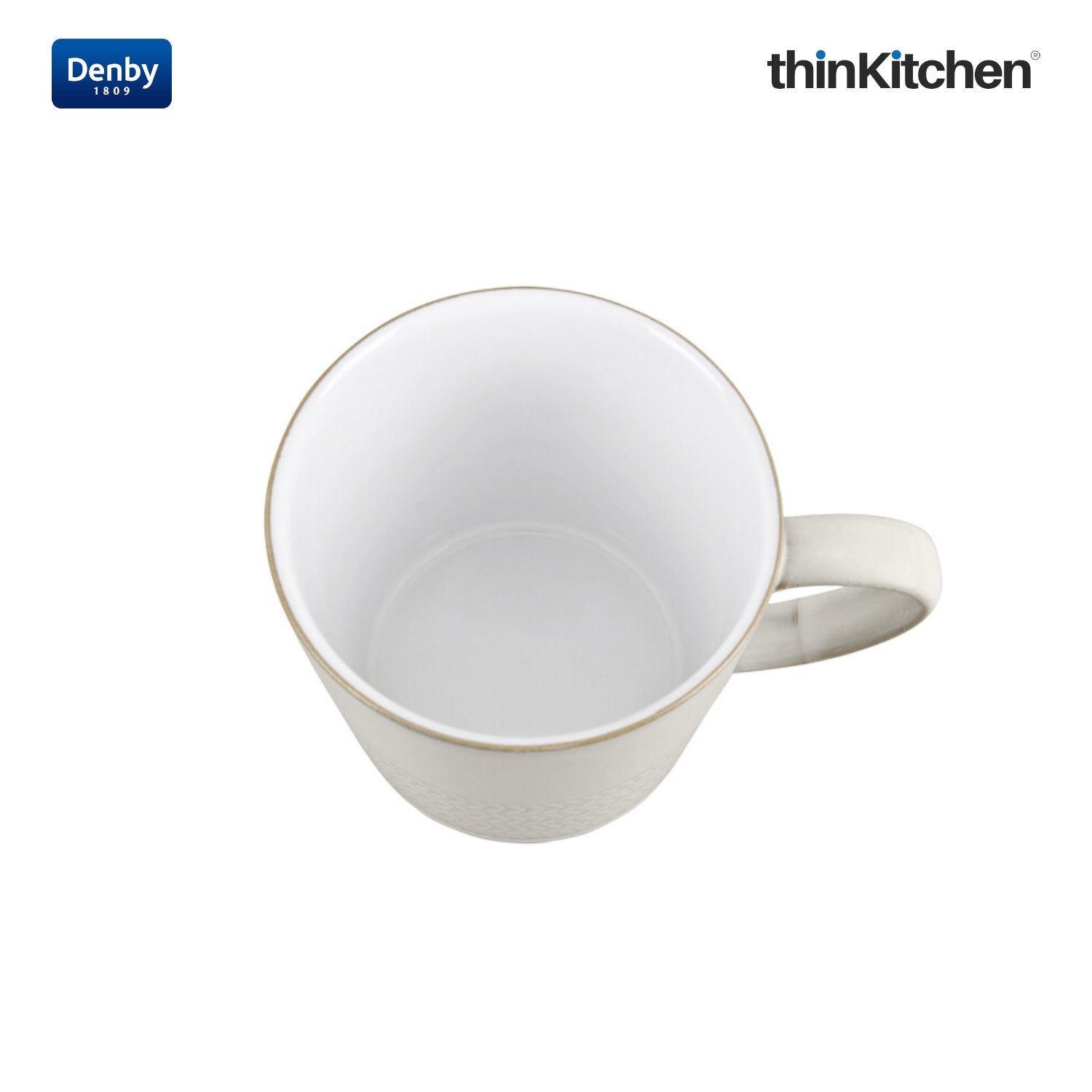 Denby Premium Textured 2 x 400ml Large Mug Set , Handmade Stoneware Coffee & Hot Chocolate Mug for Everyday Use, Oven Microwave Dishwasher Safe, White Made in UK - 5