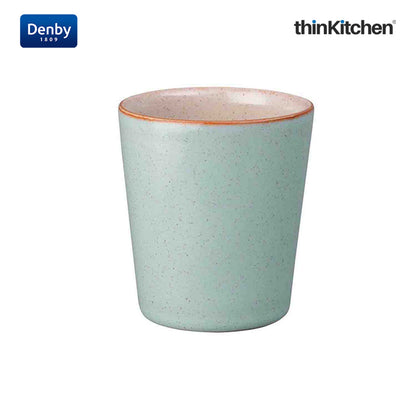 Denby Premium 2 x 250ml Pavilion Handless Mug Set, Handmade Stoneware Tea & Coffee Mug for Everyday Use, Oven Microwave Dishwasher Safe, Blue Made in UK