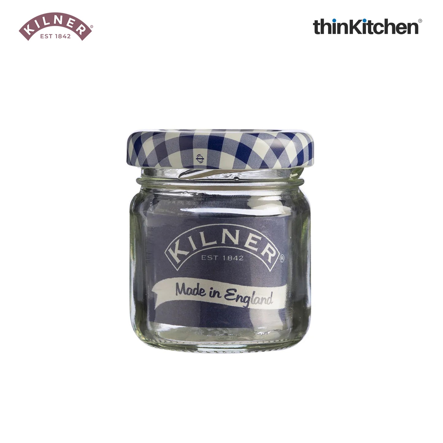 Kilner Glass Round Twist Top Jar, 43Ml Set of 6