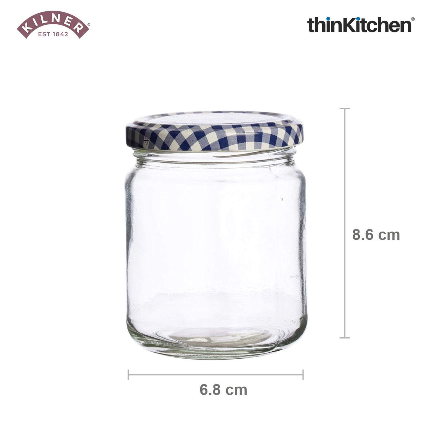 Kilner Premium Round Twist Top Glass Jar 228ml – Airtight Borosilicate Container with Lid, Ideal Glass Jar for Kitchen Storage, Pickle, Fridge, and Airtight Glass Containers for Home & Pantry, Set of 4 - 5