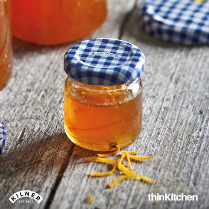 Kilner Glass Round Twist Top Jar, 43Ml Set of 4