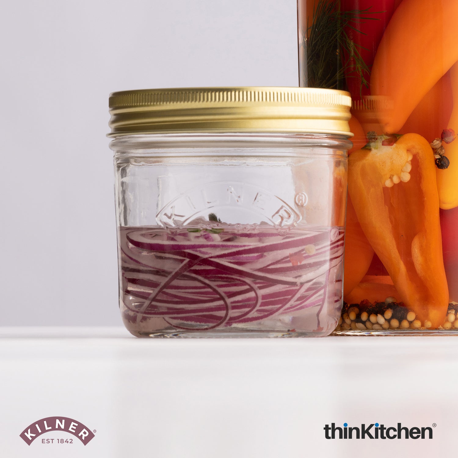 Kilner Premium Wide Mouth Leakproof Preservative Glass Jar 200ml | Preserving Jars with Screw Lids for Storing and Preserving , Dishwasher Safe, Transparent, Set of 2 - 2