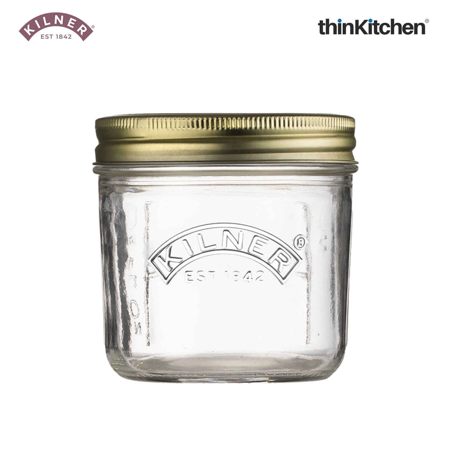 Kilner Premium Wide Mouth Leakproof Preservative Glass Jar 200ml | Preserving Jars with Screw Lids for Storing and Preserving , Dishwasher Safe, Transparent, Set of 2