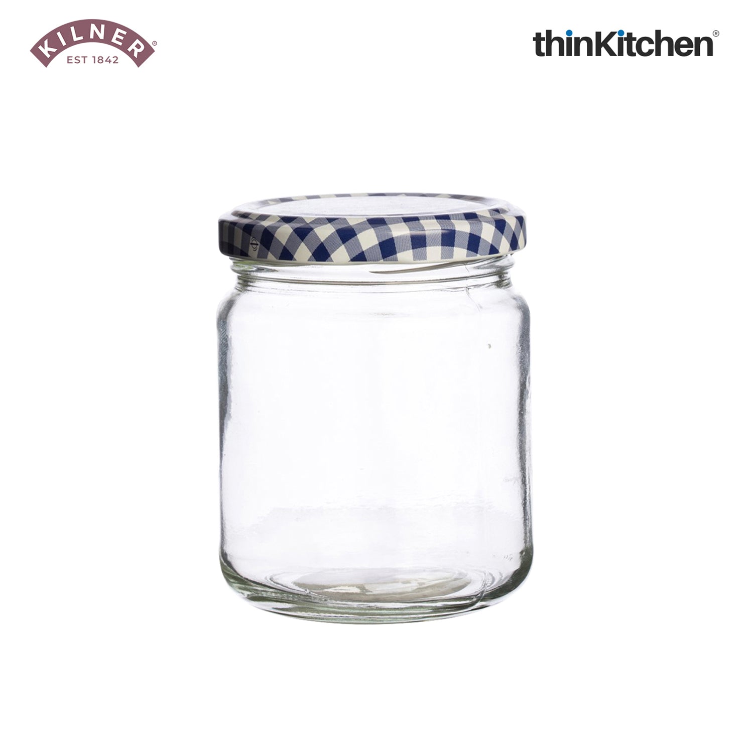 Kilner Premium Round Twist Top Glass Jar 228ml – Airtight Borosilicate Container with Lid, Ideal Glass Jar for Kitchen Storage, Pickle, Fridge, and Airtight Glass Containers for Home & Pantry, Set of 2 - 2