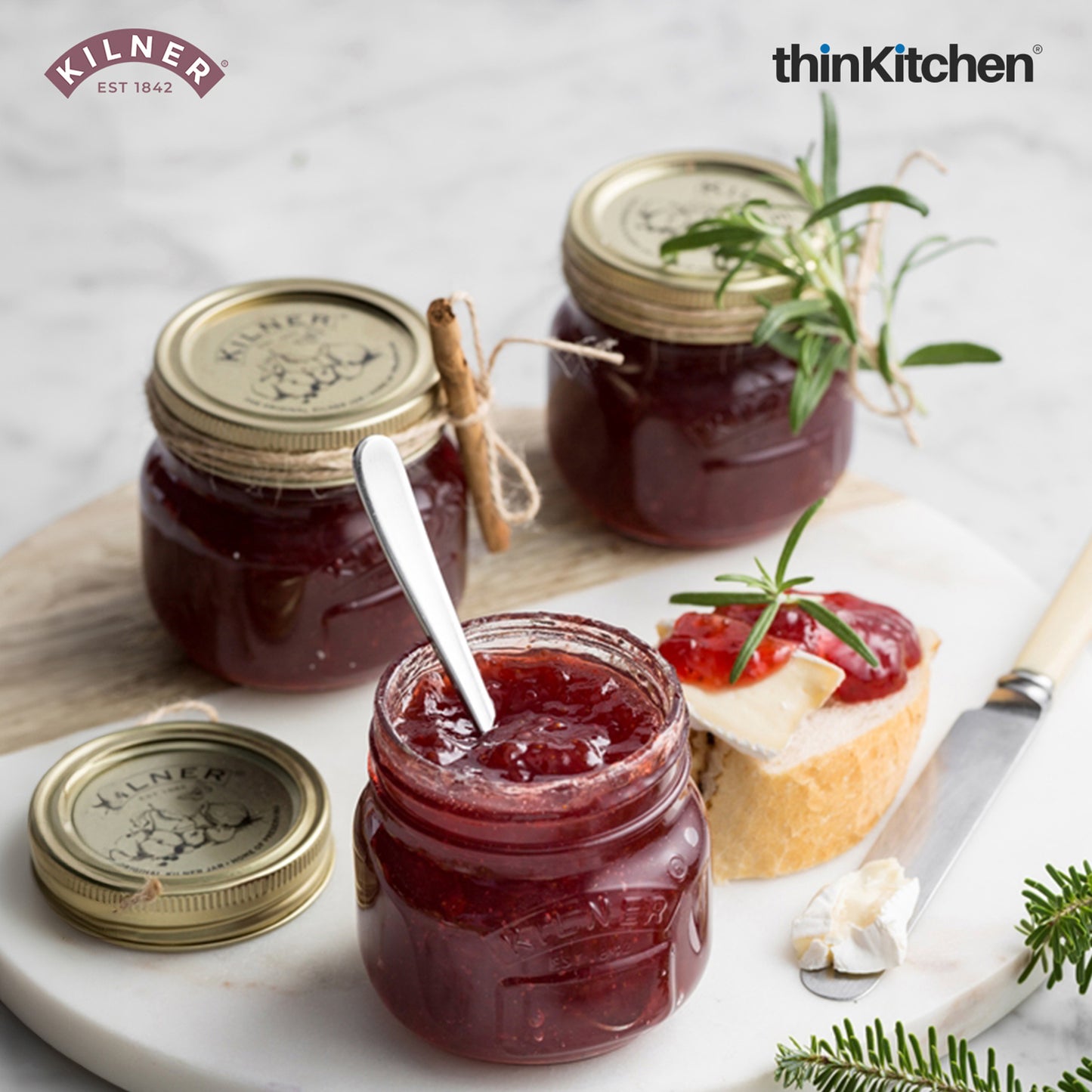 Kilner Premium Airtight Glass Preserving Jar with Screw Lids - 250ml | Eco Friendly Kitchen Container for Storing & Preserving | Leak-Proof, Dishwasher Safe, Set of 2