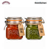 Kilner Premium Borosilicate Airtight Leakproof Glass Jar with Clip Top Lid - 250ml | Kitchen Storage Glass Container for Spices, Sauces, Chutneys, Baby Food, Honey, Ghee, Set of 2